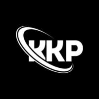 logotipo kk. carta kk. design de logotipo de carta kkp. iniciais kkp logotipo ligado com círculo e logotipo monograma maiúsculo. kkp tipografia para tecnologia, negócios e marca imobiliária. vetor