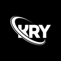 logotipo de cri. carta de cri. design de logotipo de carta kry. iniciais kry logotipo ligado com círculo e logotipo monograma em maiúsculas. tipografia kry para marca de tecnologia, negócios e imóveis. vetor