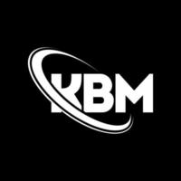 logotipo kbm. carta kbm. design de logotipo de letra kbm. iniciais kbm logotipo ligado com círculo e logotipo monograma em maiúsculas. tipografia kbm para marca de tecnologia, negócios e imóveis. vetor