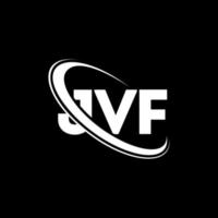 jv logotipo. carta jvf. design de logotipo de carta jvf. iniciais jvf logotipo ligado com círculo e logotipo monograma maiúsculo. tipografia jvf para marca de tecnologia, negócios e imóveis. vetor