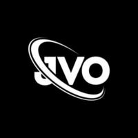 logotipo jvo. carta jvo. design de logotipo de carta jvo. iniciais jvo logotipo ligado com círculo e logotipo monograma em maiúsculas. tipografia jvo para marca de tecnologia, negócios e imóveis. vetor