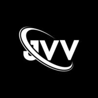 jv logotipo. carta jv. design de logotipo de carta jvv. iniciais jvv logotipo ligado com círculo e logotipo monograma maiúsculo. tipografia jvv para marca de tecnologia, negócios e imóveis. vetor