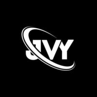 logotipo jvy. carta jvy. design de logotipo de carta jvy. iniciais jvy logotipo ligado com círculo e logotipo monograma em maiúsculas. tipografia jvy para marca de tecnologia, negócios e imóveis. vetor