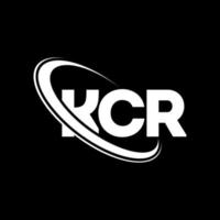 logotipo kcr. carta kr. design de logotipo de carta kcr. iniciais kcr logotipo ligado com círculo e logotipo monograma maiúsculo. tipografia kcr para marca de tecnologia, negócios e imóveis. vetor