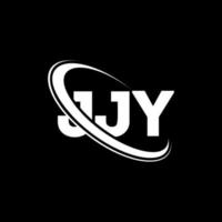 logotipo jj. carta jj. design de logotipo de carta jjy. iniciais jjy logotipo ligado com círculo e logotipo monograma em maiúsculas. tipografia jjy para marca de tecnologia, negócios e imóveis. vetor