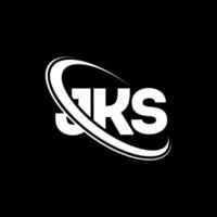 logotipo jks. carta jk. design de logotipo de carta jks. iniciais jks logotipo ligado com círculo e logotipo monograma maiúsculo. tipografia jks para marca de tecnologia, negócios e imóveis. vetor