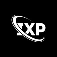 logotipo ixp. carta ixp. design de logotipo de carta ixp. iniciais ixp logotipo ligado com círculo e logotipo monograma maiúsculo. tipografia ixp para marca de tecnologia, negócios e imóveis. vetor