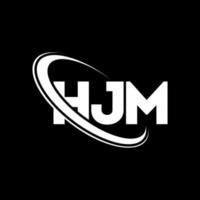 logotipo hjm. carta hjm. design de logotipo de carta hjm. iniciais hjm logotipo ligado com círculo e logotipo monograma em maiúsculas. tipografia hjm para marca de tecnologia, negócios e imóveis. vetor