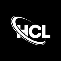 logotipo hcl. carta hcl. design de logotipo de carta hcl. iniciais hcl logotipo ligado com círculo e logotipo monograma em maiúsculas. hcl tipografia para tecnologia, negócios e marca imobiliária. vetor