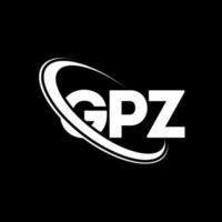logotipo gpz. carta gpz. design de logotipo de carta gpz. iniciais gpz logotipo ligado com círculo e logotipo monograma maiúsculo. tipografia gpz para tecnologia, negócios e marca imobiliária. vetor