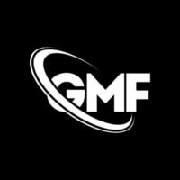 logotipo gmf. carta gmf. design de logotipo de carta gmf. iniciais gmf logotipo ligado com círculo e logotipo monograma maiúsculo. tipografia gmf para marca de tecnologia, negócios e imóveis. vetor