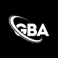 logotipo gba. carta gba. design de logotipo de carta gba. iniciais gba logotipo ligado com círculo e logotipo monograma em maiúsculas. tipografia gba para marca de tecnologia, negócios e imóveis. vetor