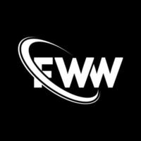 logotipo fw. carta vlw. design de logotipo de letra fww. iniciais fww logotipo ligado com círculo e logotipo monograma em maiúsculas. tipografia fww para marca de tecnologia, negócios e imóveis. vetor