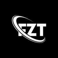 logotipo fz. carta fz. design de logotipo de letra fzt. iniciais fzt logotipo ligado com círculo e logotipo monograma maiúsculo. tipografia fzt para marca de tecnologia, negócios e imóveis. vetor