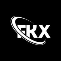 logotipo fkx. carta fkx. design de logotipo de letra fkx. iniciais fkx logotipo ligado com círculo e logotipo monograma em maiúsculas. tipografia fkx para marca de tecnologia, negócios e imóveis. vetor