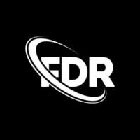 logo fd. carta fd. design de logotipo de carta fdr. iniciais fdr logotipo ligado com círculo e logotipo monograma maiúsculo. fdr tipografia para marca de tecnologia, negócios e imóveis. vetor