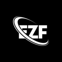 logotipo ezf. carta ezf. design de logotipo de carta ezf. iniciais ezf logotipo ligado com círculo e logotipo monograma maiúsculo. tipografia ezf para tecnologia, negócios e marca imobiliária. vetor