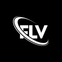 logotipo flv. carta flv. design de logotipo de carta flv. iniciais flv logotipo ligado com círculo e logotipo monograma em maiúsculas. tipografia flv para marca de tecnologia, negócios e imóveis. vetor