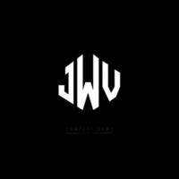 design de logotipo de letra jwv com forma de polígono. jwv polígono e design de logotipo em forma de cubo. jwv modelo de logotipo de vetor hexágono cores brancas e pretas. jwv monograma, logotipo de negócios e imóveis.