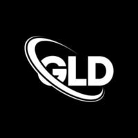logotipo gld. carta gld. design de logotipo de carta gld. iniciais gld logotipo ligado com círculo e logotipo monograma maiúsculo. gld tipografia para marca de tecnologia, negócios e imóveis. vetor