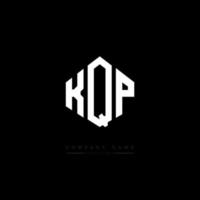 design de logotipo de letra kqp com forma de polígono. kqp polígono e design de logotipo em forma de cubo. modelo de logotipo de vetor hexágono kqp cores brancas e pretas. kqp monograma, logotipo de negócios e imóveis.