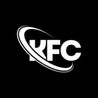 logotipo kf. carta kf. design de logotipo de letra kfc. iniciais kfc logotipo ligado com círculo e logotipo monograma maiúsculo. tipografia kfc para marca de tecnologia, negócios e imóveis. vetor