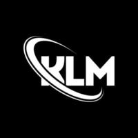 logotipo klm. carta klm. design de logotipo de carta klm. iniciais klm logotipo ligado com círculo e logotipo monograma maiúsculo. klm tipografia para marca de tecnologia, negócios e imóveis. vetor