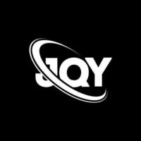 logotipo jq. carta jq. design de logotipo de letra jqy. iniciais jqy logotipo ligado com círculo e logotipo monograma em maiúsculas. tipografia jqy para tecnologia, negócios e marca imobiliária. vetor