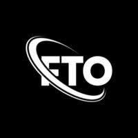 f para o logotipo. ft para carta. design de logotipo de letra ft. iniciais fto logotipo ligado com círculo e logotipo monograma maiúsculo. fto tipografia para marca de tecnologia, negócios e imóveis. vetor