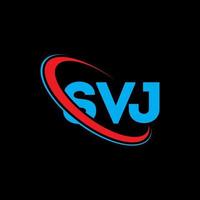 logotipo sv. carta sv. design de logotipo de carta svj. iniciais svj logotipo ligado com círculo e logotipo monograma maiúsculo. tipografia svj para marca de tecnologia, negócios e imóveis. vetor