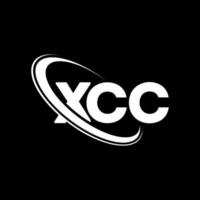 logotipo xcc. carta xcc. design de logotipo de carta xcc. iniciais xcc logotipo ligado com círculo e logotipo monograma em maiúsculas. tipografia xcc para marca de tecnologia, negócios e imóveis. vetor