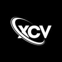 xcv logotipo. carta xcv. design de logotipo de carta xcv. iniciais xcv logotipo ligado com círculo e logotipo monograma em maiúsculas. tipografia xcv para marca de tecnologia, negócios e imóveis. vetor