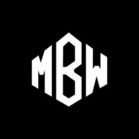 design de logotipo de carta mbw com forma de polígono. mbw polígono e design de logotipo em forma de cubo. modelo de logotipo de vetor hexágono mbw cores brancas e pretas. mbw monograma, logotipo de negócios e imóveis.