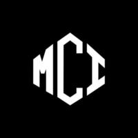 design de logotipo de carta mci com forma de polígono. mci polígono e design de logotipo em forma de cubo. modelo de logotipo de vetor hexágono mci cores brancas e pretas. mci monograma, logotipo de negócios e imóveis.