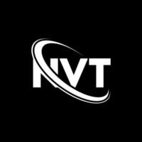 logotipo nvt. carta nv. design de logotipo de carta nvt. iniciais nvt logotipo ligado com círculo e logotipo monograma maiúsculo. tipografia nvt para marca de tecnologia, negócios e imóveis. vetor