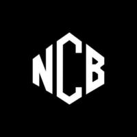 design de logotipo de carta ncb com forma de polígono. ncb polígono e design de logotipo em forma de cubo. modelo de logotipo de vetor hexágono ncb cores brancas e pretas. ncb monograma, logotipo de negócios e imóveis.