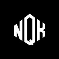 design de logotipo de letra nqk com forma de polígono. nqk polígono e design de logotipo em forma de cubo. nqk modelo de logotipo de vetor hexágono cores brancas e pretas. nqk monograma, logotipo de negócios e imóveis.