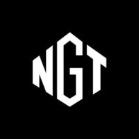 design de logotipo de letra ngt com forma de polígono. ngt polígono e design de logotipo em forma de cubo. ngt hexágono modelo de logotipo de vetor cores brancas e pretas. ngt monograma, logotipo de negócios e imóveis.