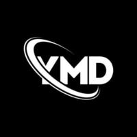 logotipo ymd. carta ym. design de logotipo de carta ymd. iniciais ymd logotipo ligado com círculo e logotipo monograma maiúsculo. ymd tipografia para marca de tecnologia, negócios e imóveis. vetor