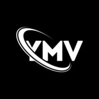 logotipo ymv. carta ymv. design de logotipo de carta ymv. iniciais ymv logotipo ligado com círculo e logotipo monograma maiúsculo. tipografia ymv para marca de tecnologia, negócios e imóveis. vetor