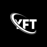 logotipo yft. carta yft. design de logotipo de letra yft. iniciais yft logotipo ligado com círculo e logotipo monograma maiúsculo. tipografia yft para marca de tecnologia, negócios e imóveis. vetor