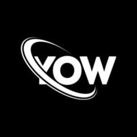 seu logotipo. sua carta. design de logotipo de carta yow. iniciais yow logotipo ligado com círculo e logotipo monograma maiúsculo. yow tipografia para marca de tecnologia, negócios e imóveis. vetor