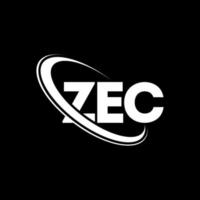 logotipo ze. carta ze. design de logotipo de carta zec. iniciais zec logo ligadas com círculo e logotipo monograma maiúsculo. zec tipografia para marca de tecnologia, negócios e imóveis. vetor