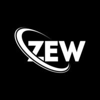 logotipo zew. ze carta. design de logotipo de carta zew. iniciais zew logotipo ligado com círculo e logotipo monograma em maiúsculas. tipografia zew para marca de tecnologia, negócios e imóveis. vetor