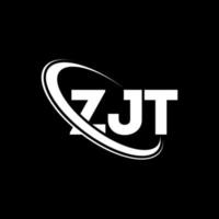 logotipo zjt. carta zjt. design de logotipo de letra zjt. iniciais zjt logotipo ligado com círculo e logotipo monograma em maiúsculas. tipografia zjt para tecnologia, negócios e marca imobiliária. vetor