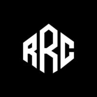 design de logotipo de carta rrc com forma de polígono. rrc polígono e design de logotipo em forma de cubo. modelo de logotipo de vetor hexágono rrc cores brancas e pretas. rrc monograma, logotipo de negócios e imóveis.