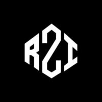design de logotipo de letra rzi com forma de polígono. rzi polígono e design de logotipo em forma de cubo. modelo de logotipo de vetor hexágono rzi cores brancas e pretas. rzi monograma, logotipo de negócios e imóveis.