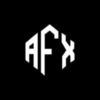 design de logotipo de letra afx com forma de polígono. afx polígono e design de logotipo em forma de cubo. modelo de logotipo de vetor hexágono afx cores brancas e pretas. afx monograma, logotipo de negócios e imóveis.