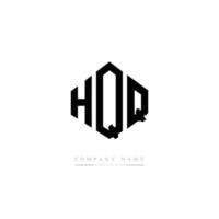 design de logotipo de letra hqq com forma de polígono. hqq polígono e design de logotipo em forma de cubo. hqq modelo de logotipo de vetor hexágono cores brancas e pretas. hqq monograma, logotipo de negócios e imóveis.