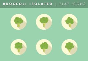 Vector de ícones isolados no brócolis grátis